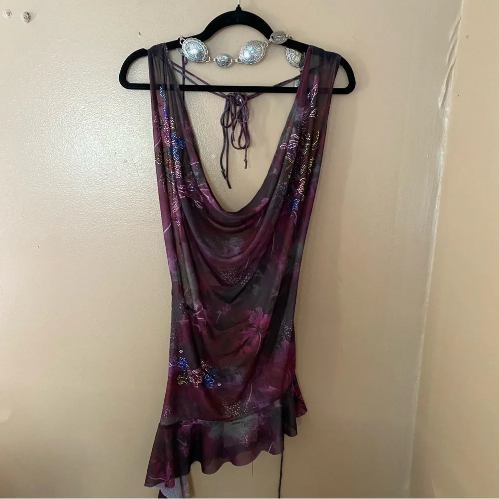 Jaded London Purple Floral Mini Dress - Picture 9 of 14